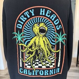 Dirty Heads California Hoodie Mens Medium Zip Up Sweatshirt Band Graphic Octopus